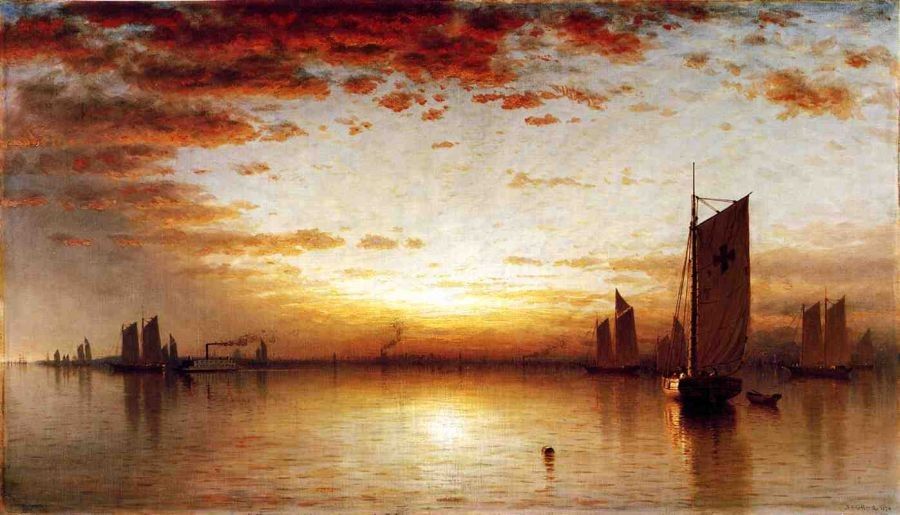 Sanford Robinson Gifford A Sunset, Bay of New York
